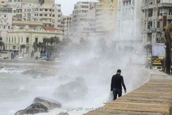 طوفان و بارش شدید در اسکندریه ی مصر